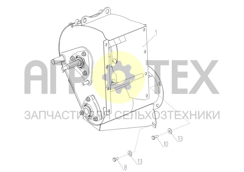 Чертеж Установка устройства домолачивающего (154.50.07.000)